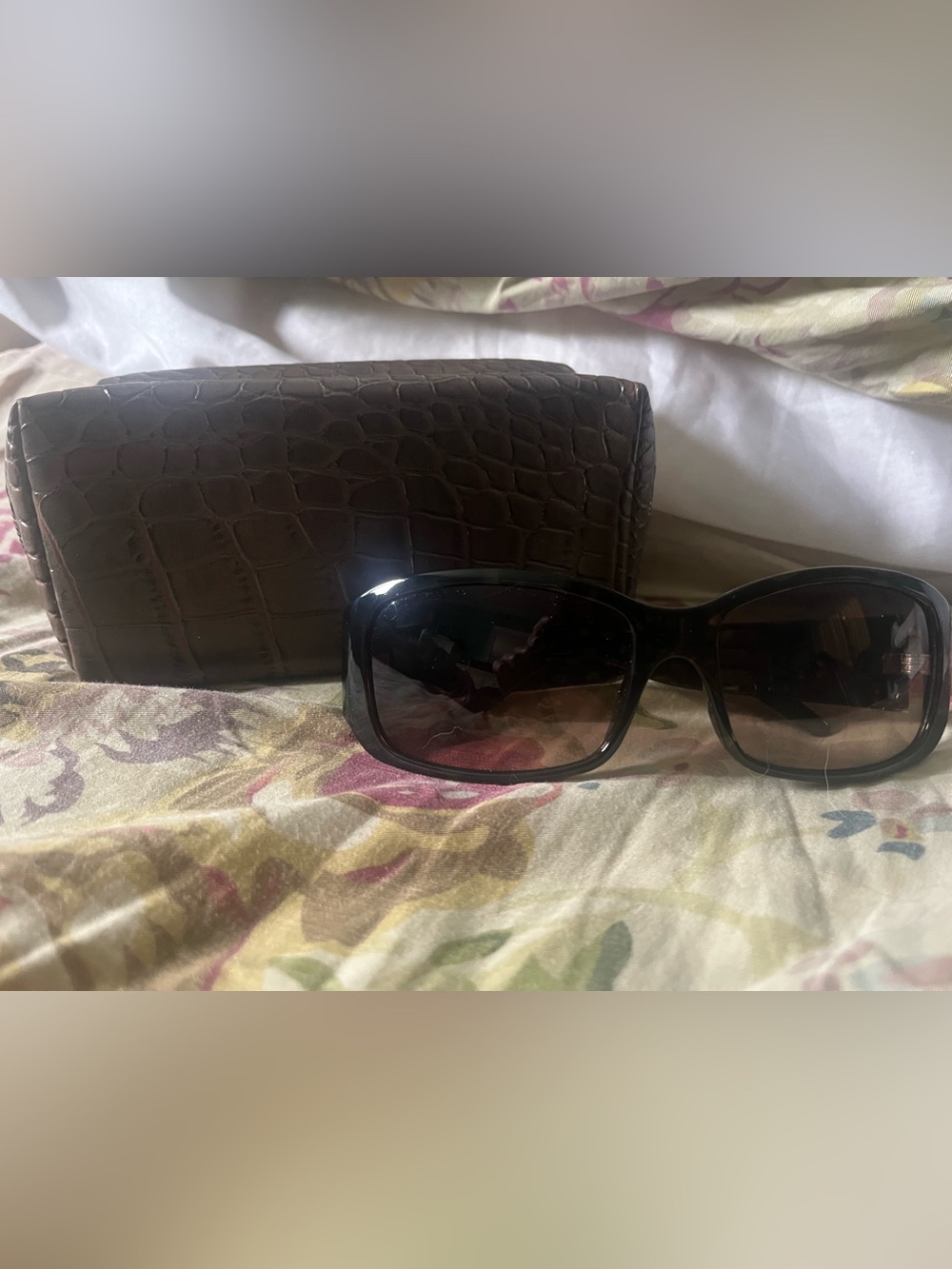 Michael Kors Black Frame Sunglasses with Brown Gradient Lenses